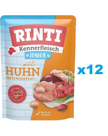 RINTI Kennerfleisch Junior Chicken Kurczak saszetka 12x400 g