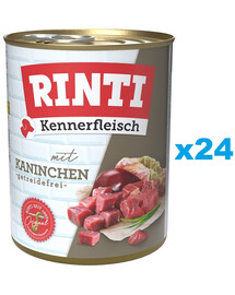 RINTI Kennerfleisch Rabbit królik 24x800 g