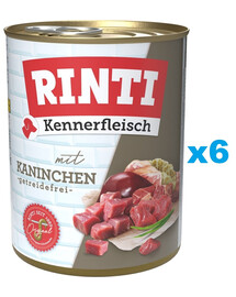 RINTI Kennerfleisch Rabbit królik 6x800 g