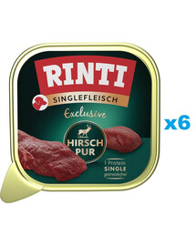 RINTI Singlefleisch Exclusive Venison Pure monobiałkowa karma z dziczyzną 6x150 g
