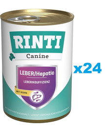 RINTI Canine Liver/Hepatic Chicken z kurczakiem 24x400 g