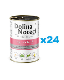 DOLINA NOTECI Premium Bogata w cielęcinę z zielonym groszkiem 24x400 g