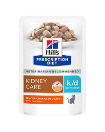 HILL'S Prescription Diet Feline k/d Kidney Care Early Stage au poulet 12x85 g