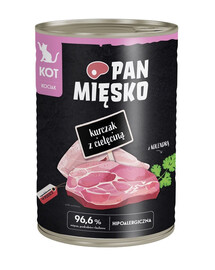 PAN MIĘSKO Poulet avec veau nourriture humide pour chatons 400 g
