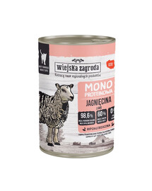 WIEJSKA ZAGRODA – Monoprotéinée Agneau – Nourriture humide pour chats 400 g