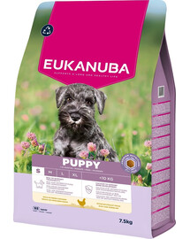 EUKANUBA Puppy Small Breeds Chicken nourriture sèche pour chiots de petites races riche en poulet frais 7,5kg