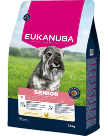 EUKANUBA Senior Small Breeds Chicken nourriture sèche pour chiens âgés de petites races riche en poulet frais 7,5kg