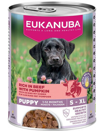 EUKANUBA Life Care Puppy Rich in Beef pâté pour chiots riche en boeuf et en citrouille 400g