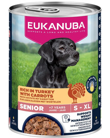 EUKANUBA Life Care Senior Rich in Turkey pâté pour chiens âgés riche en dinde et carottes 400g