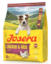JOSERA Mini Adult Chicken and Rice nourriture sans gluten pour chiens de petites races 900g