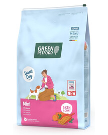 GREEN PETFOOD InsectDog Mini nourriture sans céréales avec des protéines d'insectes pour petits chiens 7,5kg