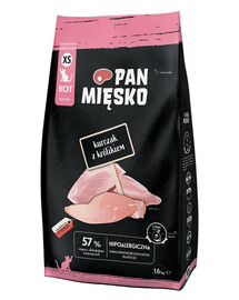 PAN MIĘSKO Poulet et lapin pour chatons croquettes XS 1,6 kg