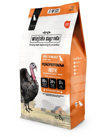 WIEJSKA ZAGRODA Monoprotéine Dinde – Croquettes pour chiens S/M 2 kg