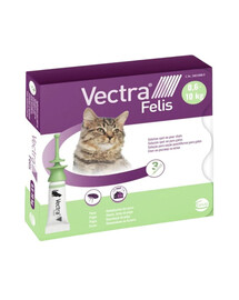 VECTRA 3D Felis Solution spot-on pour chats 3 pipettes