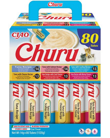 Cat Churu Tuna Recipe 80x14g mix kremowych przysmaków z tuńczykiem dla kotów