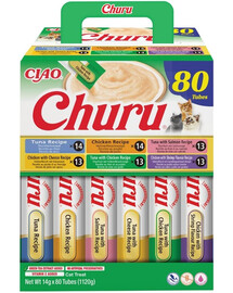 Cat Churu Chicken and Tune Receipe 80x14g mix kremowych przysmaków z kurczakiem i tuńczykiem dla kotów