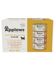 Cat Adult Chicken Selection Multipak in Broth 24x70g mix smaków z kurczakiem w bulionie