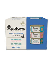 Cat Adult Fish Selection Multipak in Gravy 12x70 g mix smaków z rybą w sosie