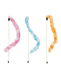 Wędka z puszystym ogonem dla kota 47cm