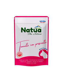 NATUA Thon naturel avec jambon en gelée pour chatons 70 g