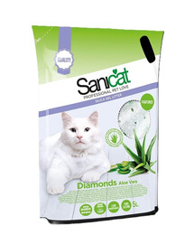 SANICAT Diamonds Aloe Vera litière absorbante pour chats 5 l