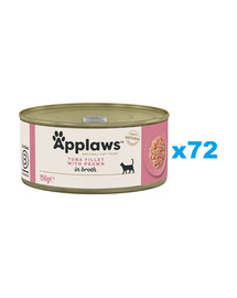 APPLAWS Cat Adult Tuna with Prawn in Broth tuńczyk i krewetki w bulionie 72x156 g