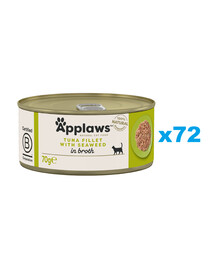 APPLAWS Cat Adult Tuna with Seaweed in Broth tuńczyk z wodorostami w bulionie 72x70 g