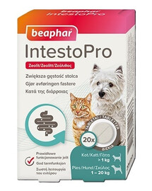 IntestoPro prawidłowe funkcjonowanie jelit 20 tabletek dla psów (do 20kg) i kotów