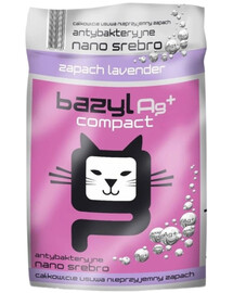 BAZYL Ag+ Compact Lavender, litière agglomérante en bentonite pour chats 5 l