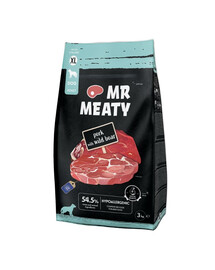 MR MEATY Dog Pork with Wild Boar XL porc avec sanglier, nourriture sèche pour chiens 3kg