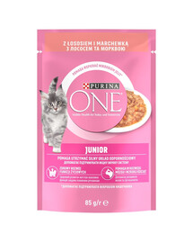ONE Junior Cat Łosoś i marchewka 85g mokra karma dla kociąt