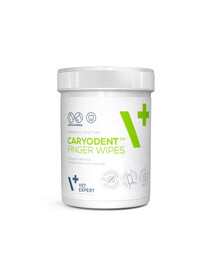 VET EXPERT Caryodent Finger Wipes lingettes dentaires pour chien et chat 50 pcs