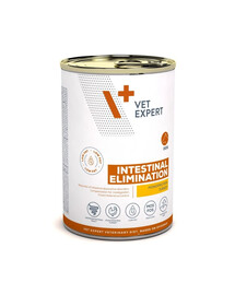 VET EXPERT Veterinary Diet Dog Intestinal Elimination Low Fat 400g indyk, lekkostrawna mokra karma dla psów z zaburzeniami trawiennymi