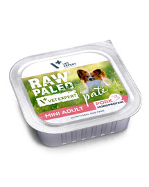 RAW PALEO Pate Pork Mini Adult 150g pasztet z wieprzowiny dla dorosłych psów ras małych
