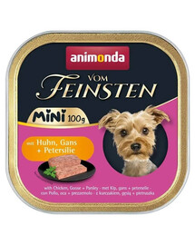 ANIMONDA Vom Feinsten Mini au poulet, au canard et au persil Nourriture humide pour chiens de petites races 100g