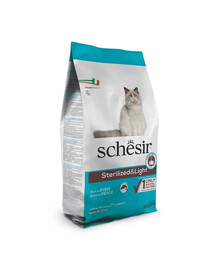 SCHESIR Original Sterilized and Light Ryby 10 kg karma sucha dla kota po sterylizacji i lekkostrawna