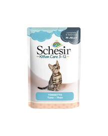 SCHESIR Nourriture humide au thon pour chatons 85 g
