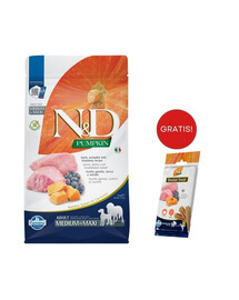 FARMINA N&D Pumpkin lamb & blueberry Adult Medium & Maxi 2.5 kg + FARMINA N&D Pumpkin Dental Treat Lamb Blueberry Medium/Maxi 100 g (7 szt) GRATIS!