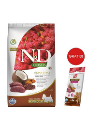 FARMINA N&D Quinoa Dog Skin&Coat Adult Mini venison, coconut 2.5 kg + FARMINA N&D Quinoa Dental Treat Skin Coat Venison Mini 60 g GRATIS!