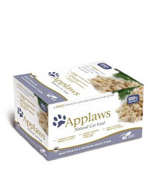 APPLAWS Gamelle pour chat - Mélange de poulet 8 x 60 g