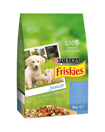 FRISKIES Junior Poulet, lait & légumes, croquettes pour chiot 8 kg