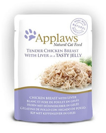 APPLAWS Saszetka Dla Kota Kurczak I Wątróbka W Galarecie 70 g