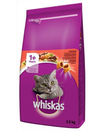 WHISKAS Wołowina 3.8KG