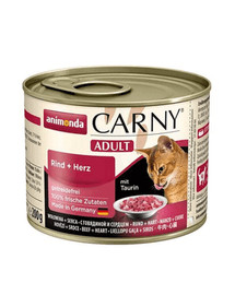 ANIMONDA CARNY Adulte Conserve de Bœuf et Cœur 200 g