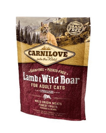 CARNILOVE Agneau et Sanglier pour chats stérilisés 400 g