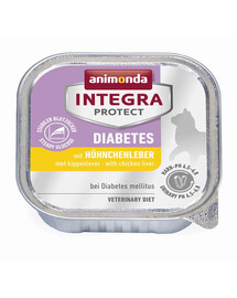 ANIMONDA Diabetes Avec foies de poulet 100 g pour les chats diabétiques