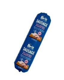 BRIT Sausage Chicken & White Fish nourriture humide pour chiens de tous âges 800 g