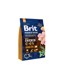 BRIT Premium By Nature Chicken Senior Small Medium S+M 3kg