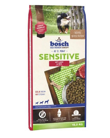 BOSCH Sensitive - agneau et riz pour chiens avec intolérances alimentaires - 15 kg