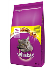 WHISKAS Adult 1+ z kurczakiem 3,8 kg